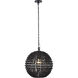 Burkley 1 Light 16 inch Matte Black Pendant Ceiling Light