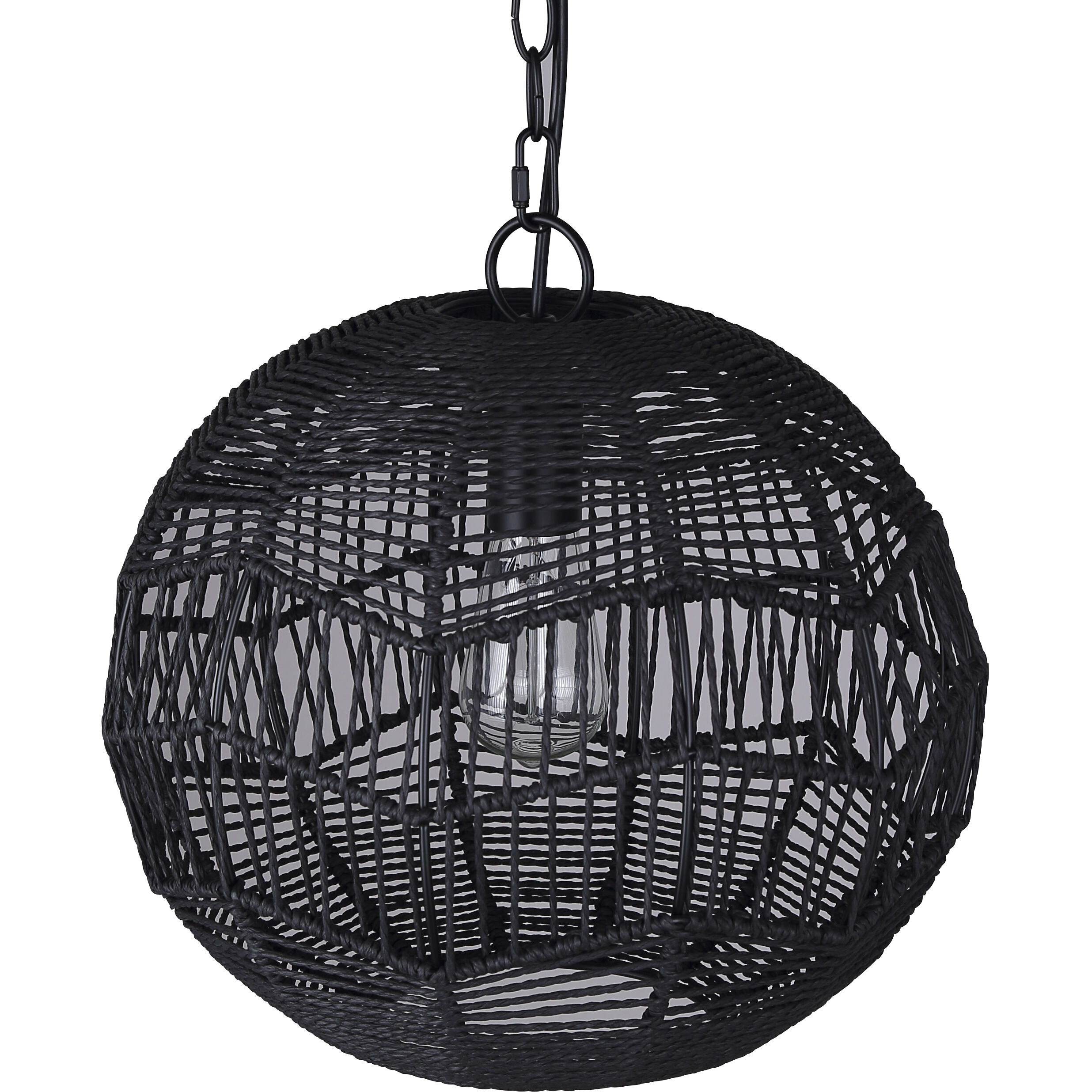 Valence 1 Light 15 inch Black Pendant Ceiling Light