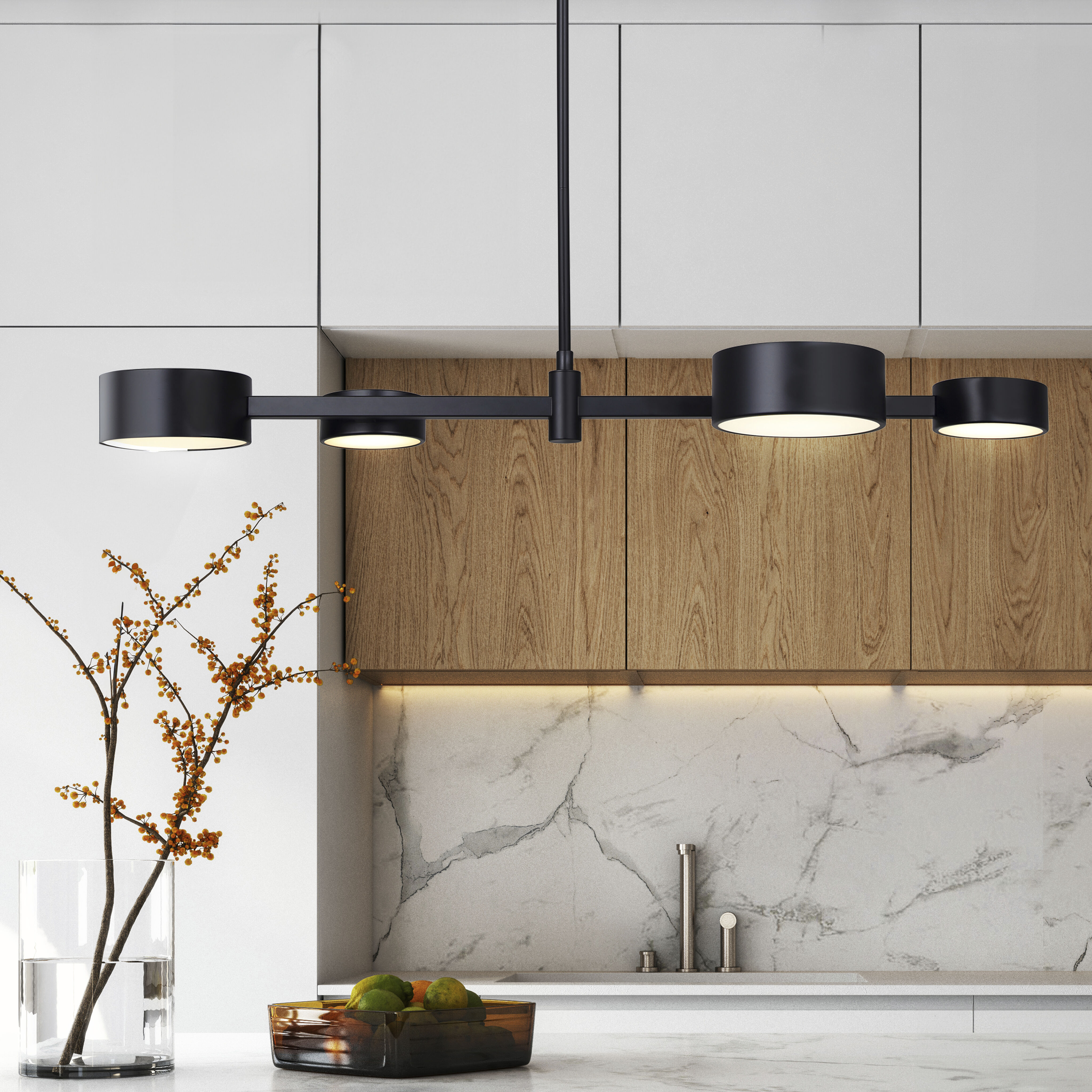 Montgomery LED 34 inch Black Pendant Ceiling Light