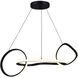 Zuri LED 33 inch Matte Black Chandelier Ceiling Light