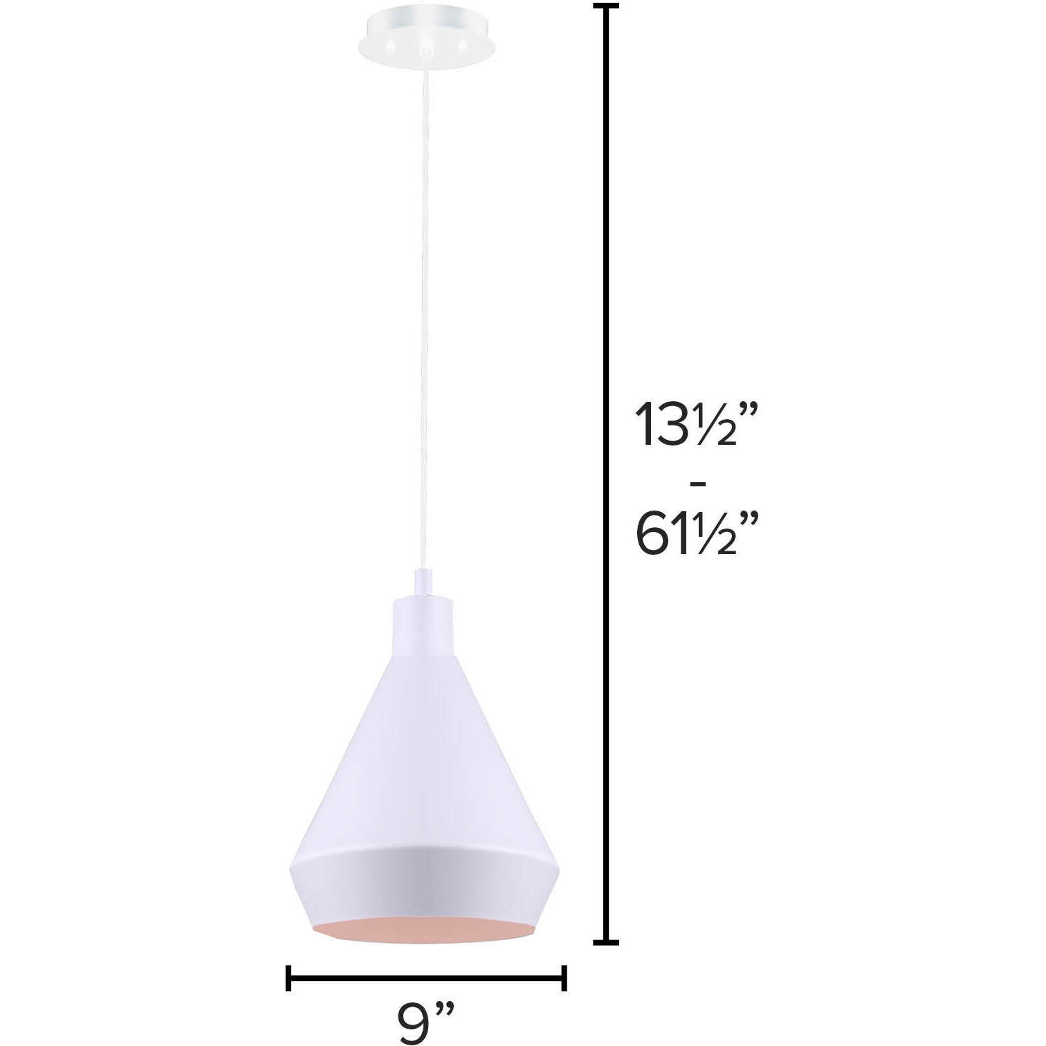 Byck 1 Light 9 inch Matte White Pendant Ceiling Light