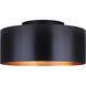 Madison 2 Light 16 inch Black Flush Mount Ceiling Light