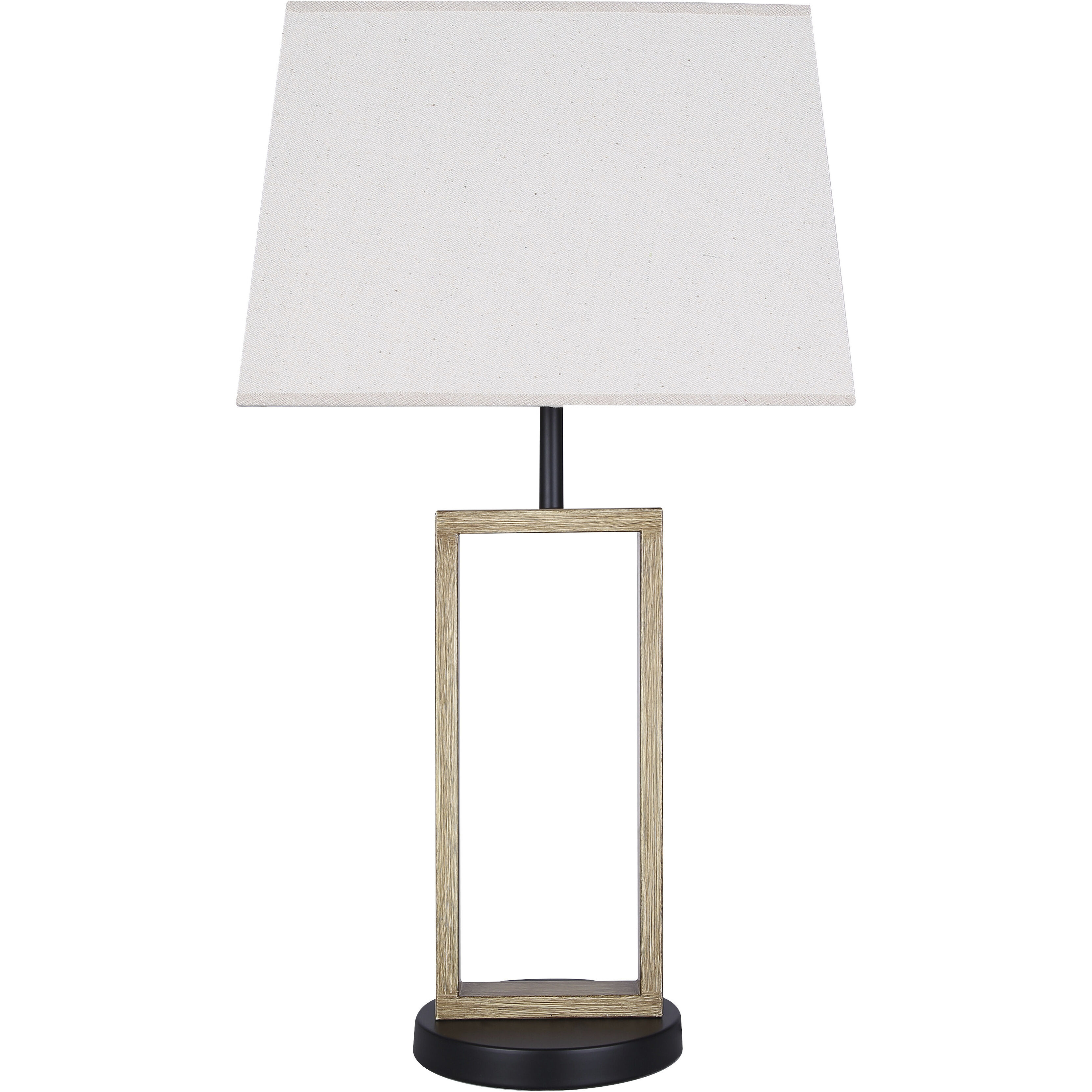 Burke 26 inch 60.00 watt Matte Black and Brushed Brown Table Lamp Portable Light