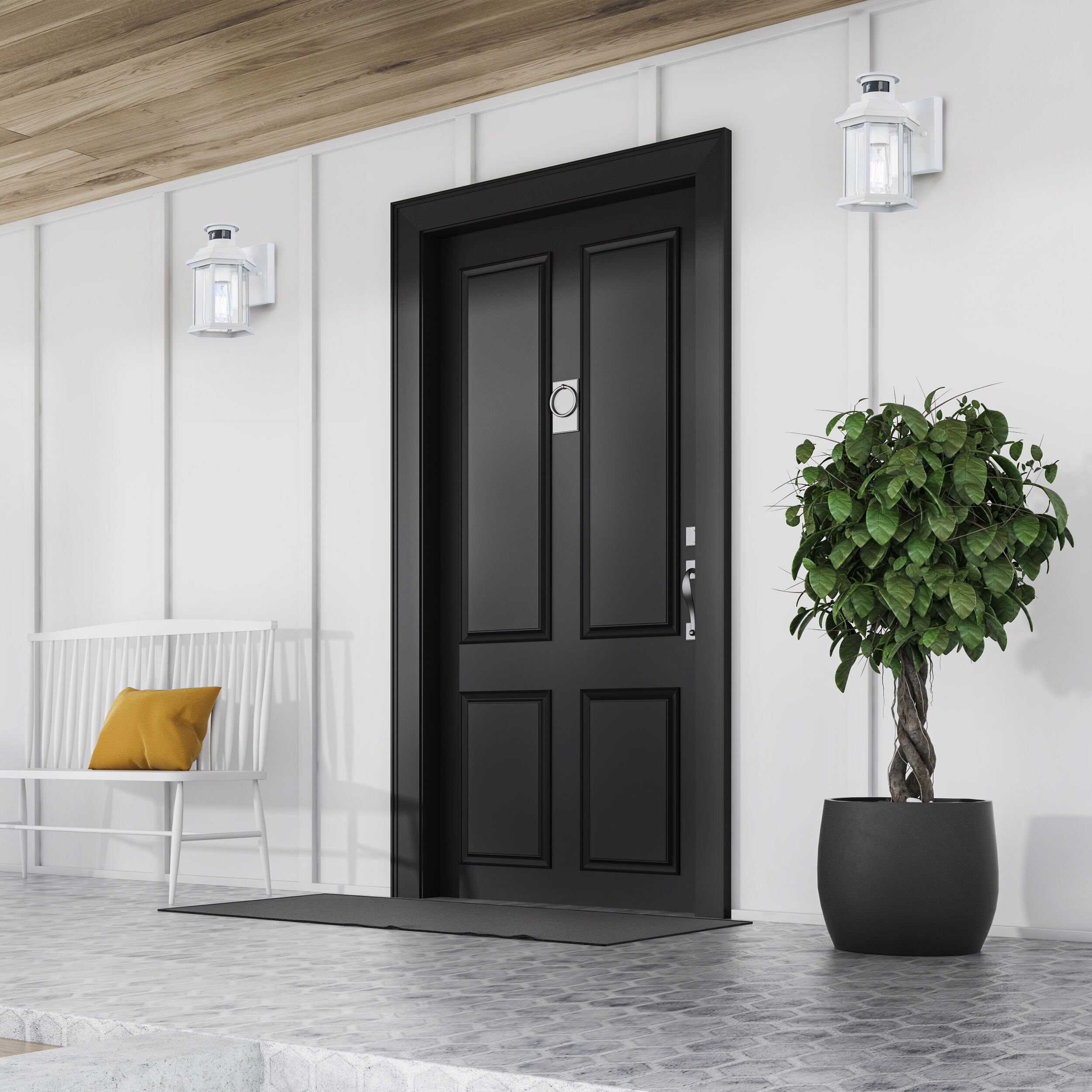 Kersley 1 Light 6.25 inch White Outdoor Lantern