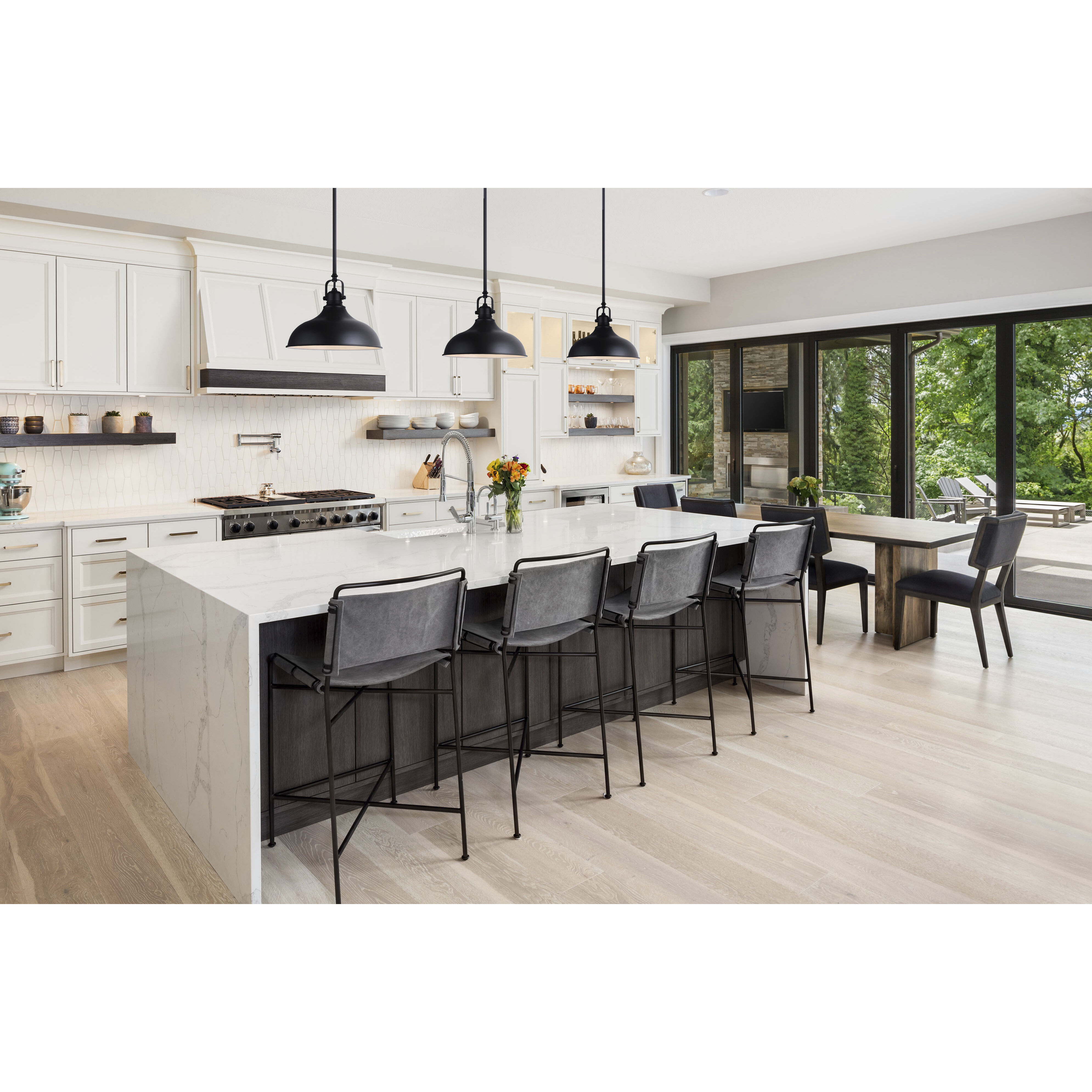 Madison LED 12 inch Black Pendant Ceiling Light