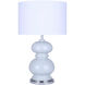 Biely 22.75 inch 100.00 watt Light Blue Table Lamp Portable Light