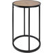 Birkett 23.63 X 15.75 inch Brown/Black Side Table