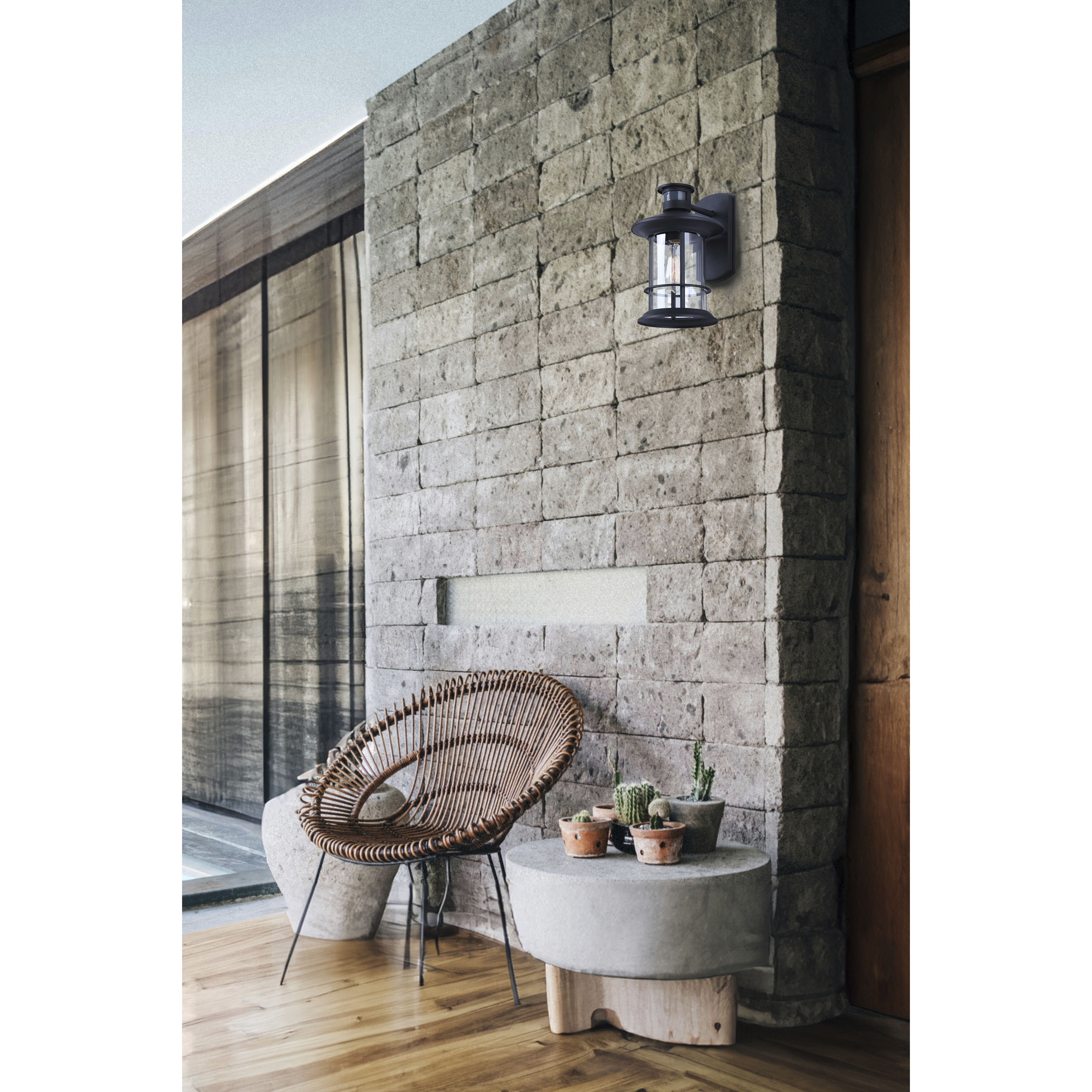 Dakota 1 Light 12.5 inch Black Outdoor Wall Lantern