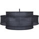 Bellamy 3 Light 22 inch Black Chandelier Ceiling Light in Black Rattan