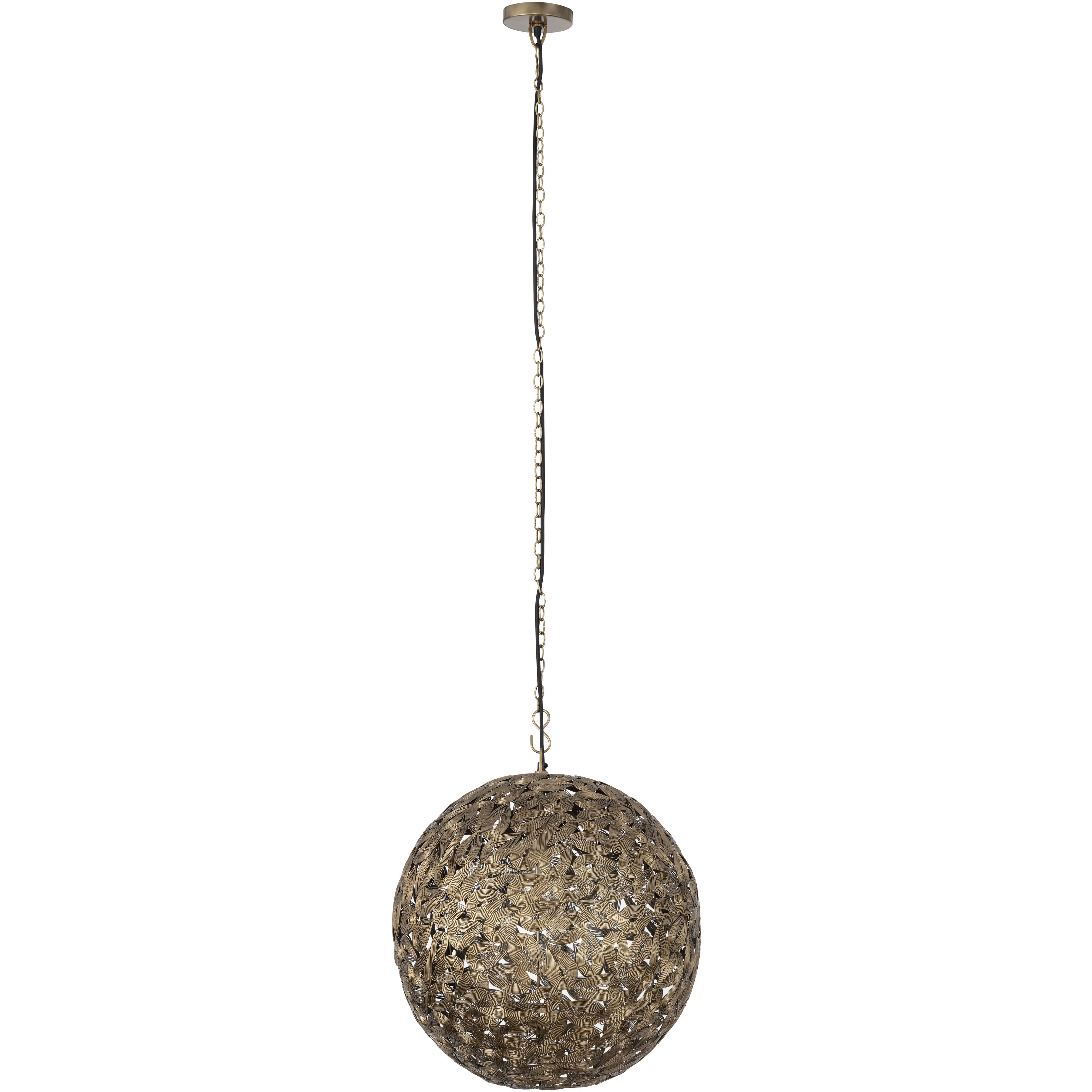 Kora 1 Light 21 inch Antique Brass Pendant Ceiling Light