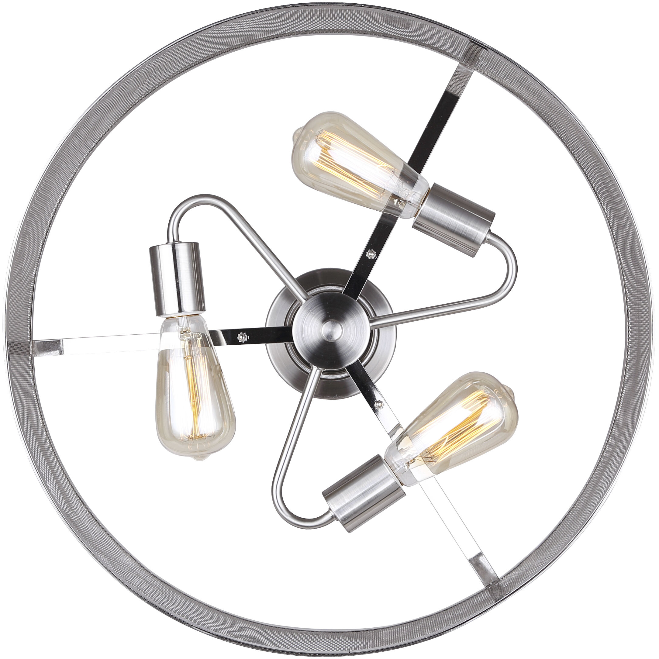 Madison 3 Light 20 inch Brushed Nickel Chandelier Ceiling Light