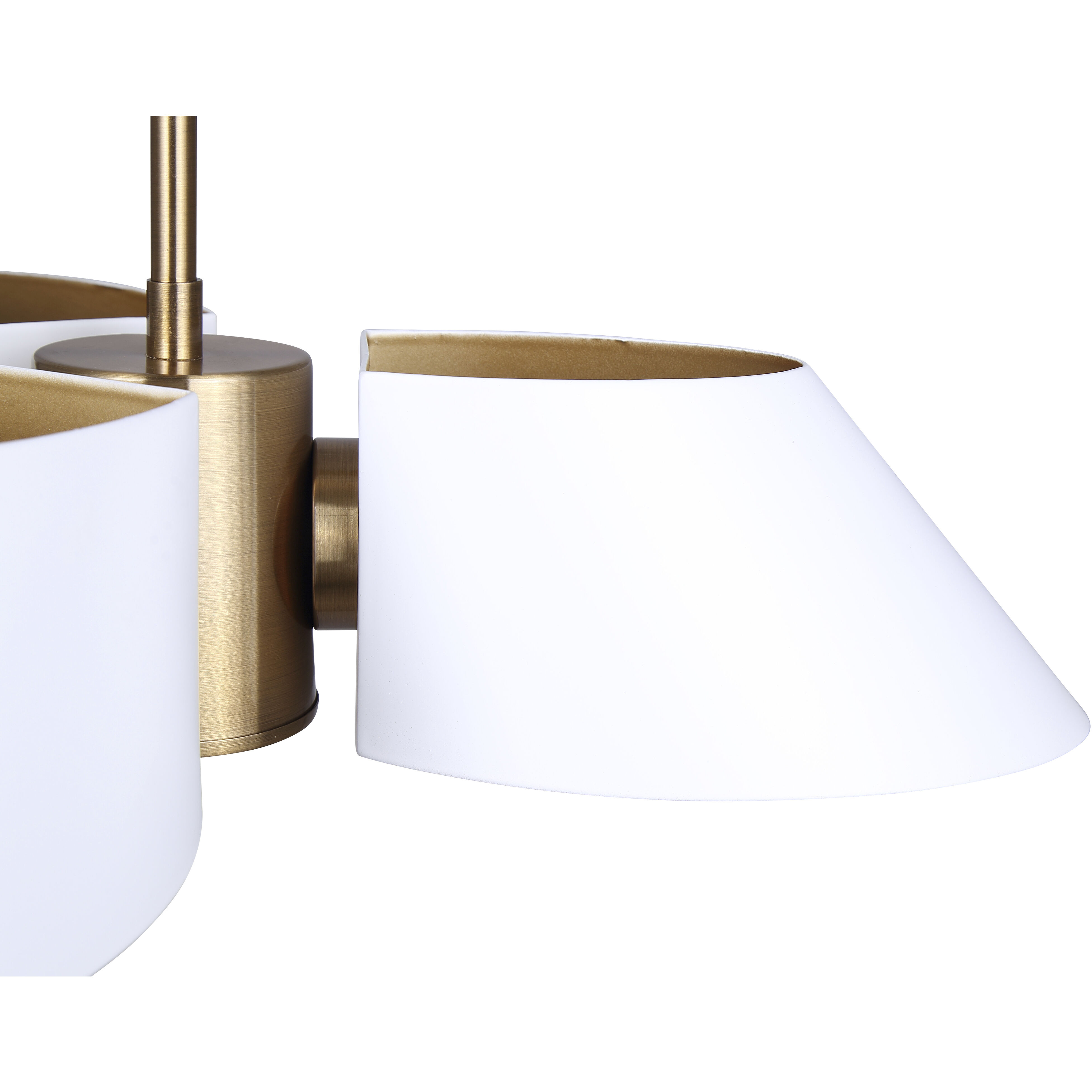 Daxton 3 Light 20 inch Matte White and Gold Chandelier Ceiling Light