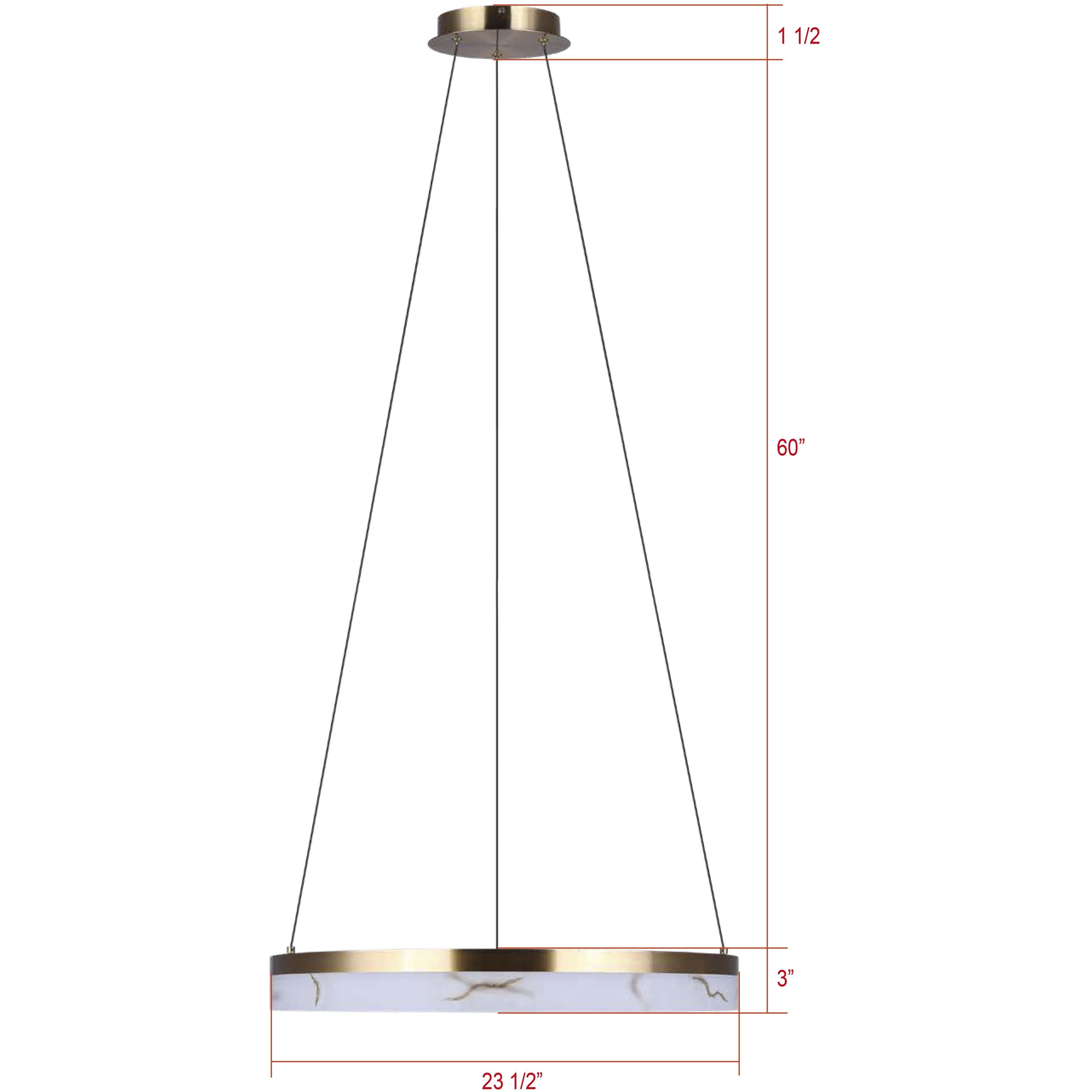 Elynn LED 23.5 inch Gold Chandelier Ceiling Light