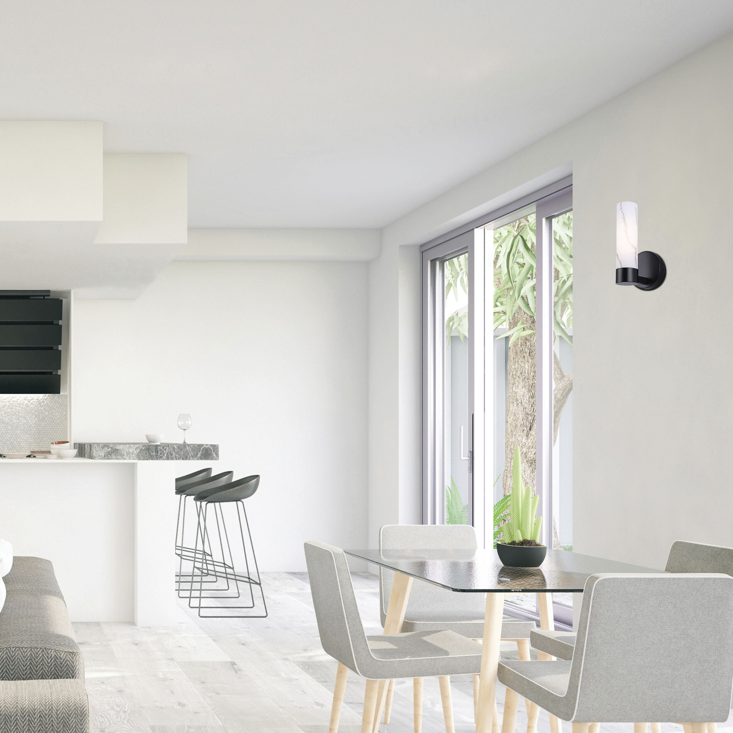 Kristella 1 Light 6 inch Black Vanity Light Wall Light