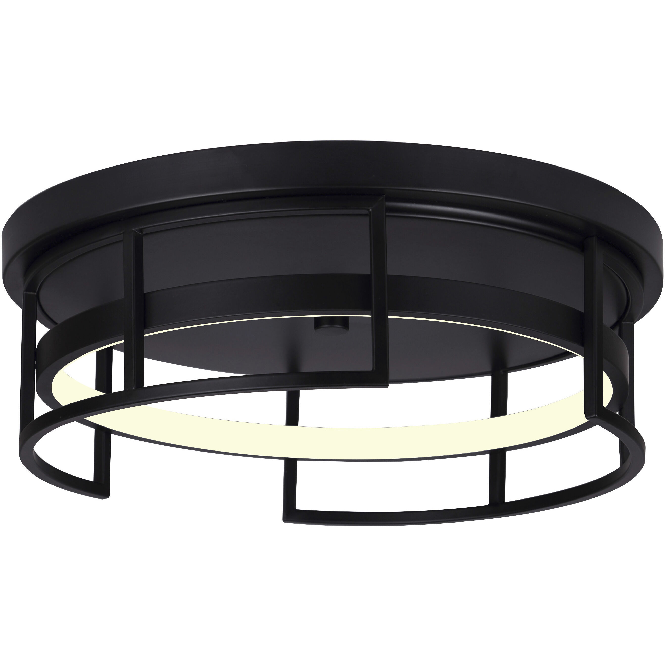 Amora LED 15 inch Matte Black Flush Mount Ceiling Light