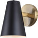 Harken 1 Light 7.75 inch Matte Black and Gold Vanity Light Wall Light