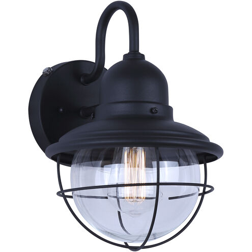 Alaric 1 Light 12.63 inch Black Outdoor Wall Lantern