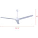 DC 60 inch White Industrial Ceiling Fan