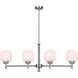 Mallory 4 Light 36.38 inch Brushed Nickel Chandelier Ceiling Light