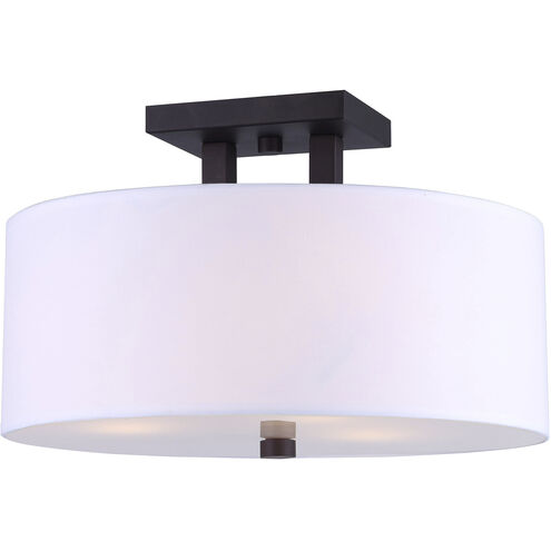 Madison 3 Light 15 inch Oil Rubbed Bronze Semi Flush Ceiling Light