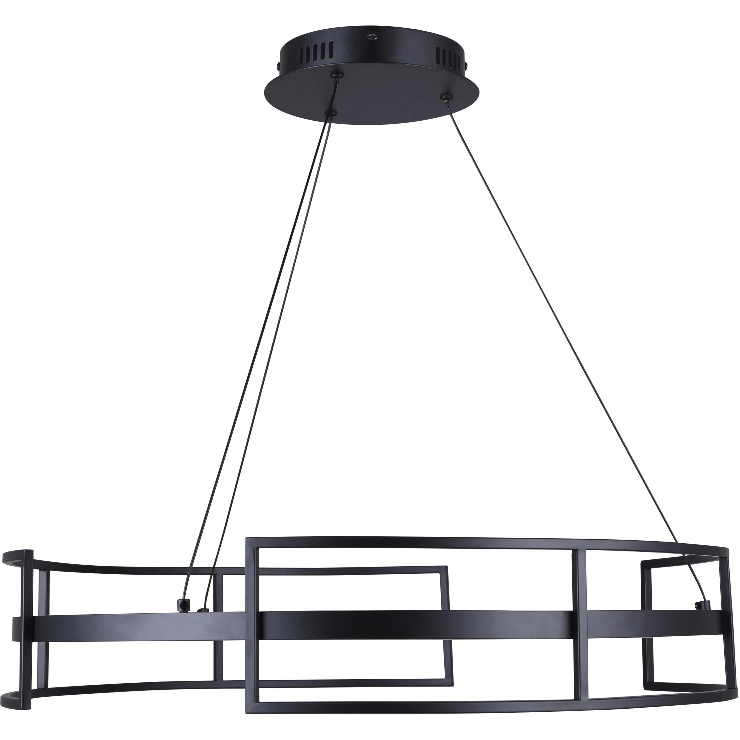 Amora LED 24 inch Black Chandelier Ceiling Light
