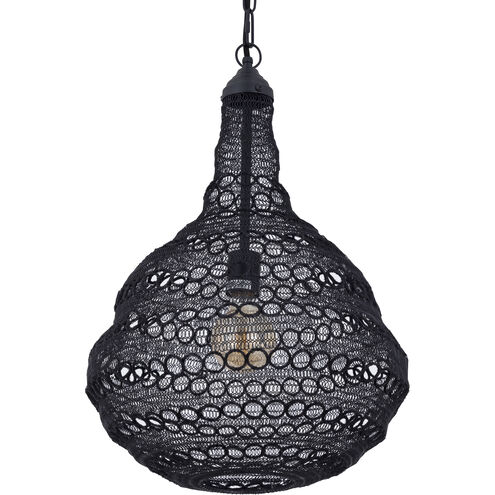 Agra 1 Light 14.5 inch Black Swag Pendant Ceiling Light