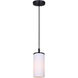 Kinslea 1 Light 4.75 inch Matte Black Pendant Ceiling Light in White Glass