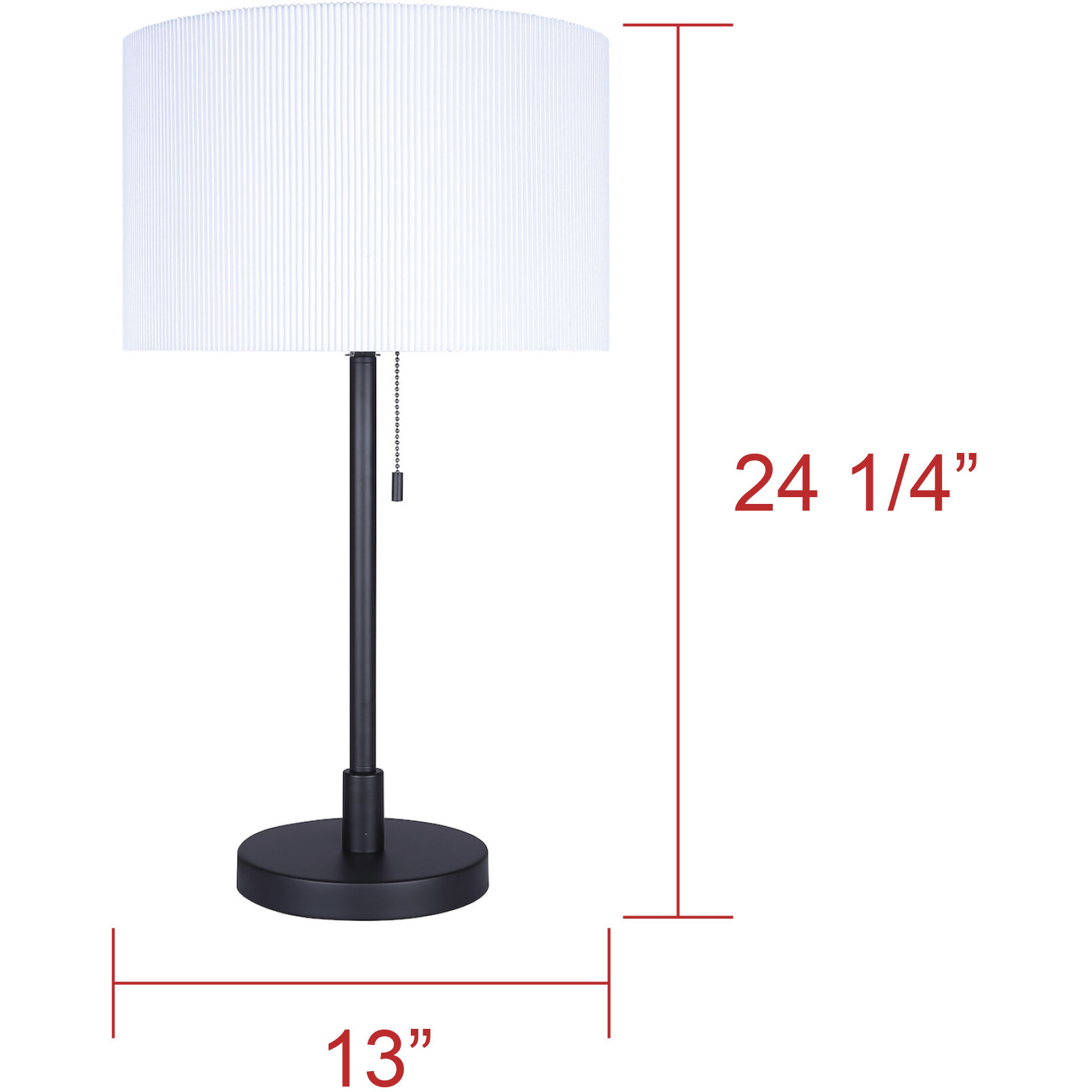 Carmynn 24.25 inch 60.00 watt Black Table Lamp Portable Light