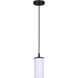 Kinslea 1 Light 4.75 inch Matte Black Pendant Ceiling Light in White Glass