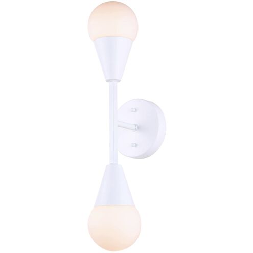 Arlowe 2 Light 4.75 inch White Wall Light