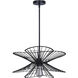 Channel 1 Light 20 inch Black Pendant Ceiling Light