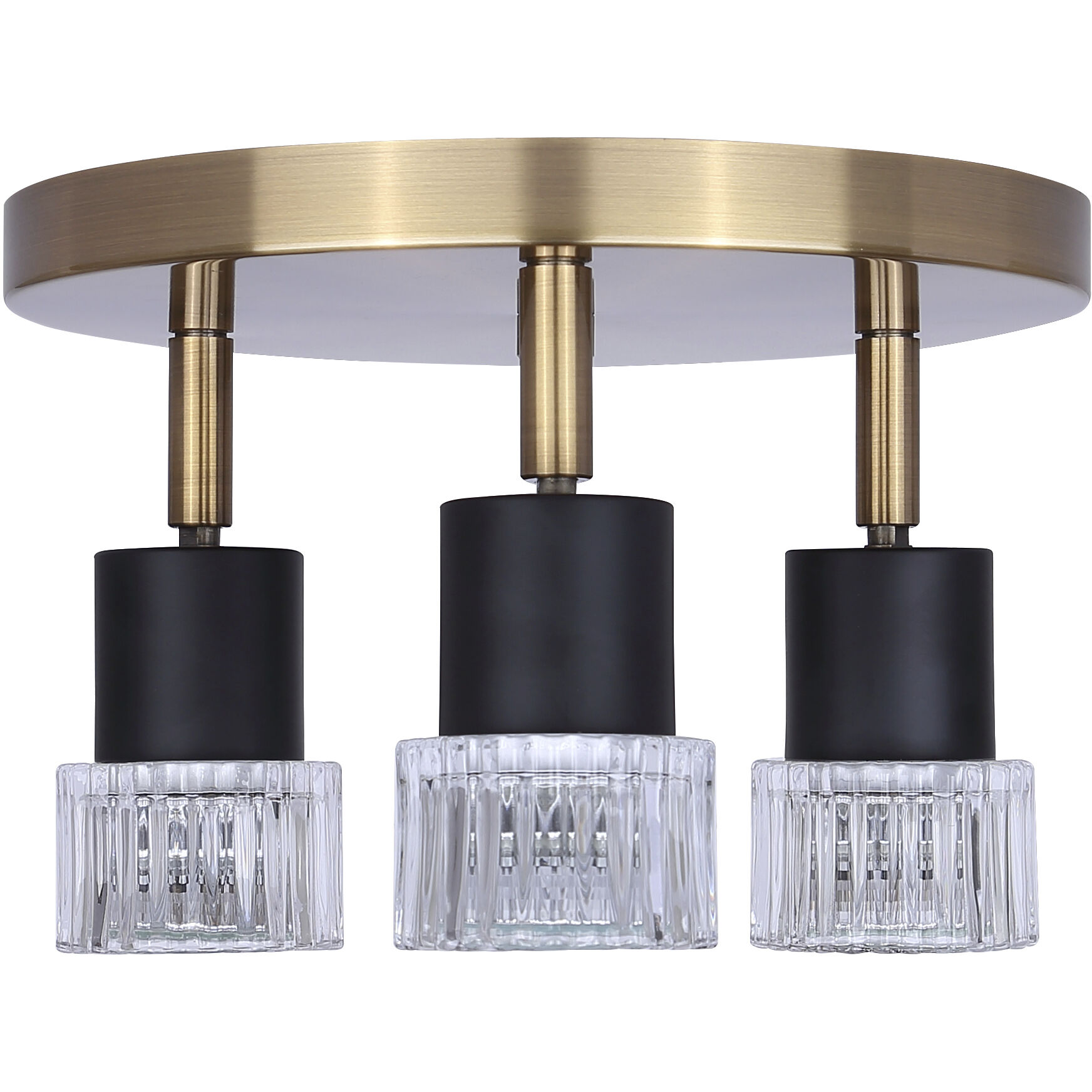 Elsee 3 Light Black/Gold Track Lighting Ceiling Light