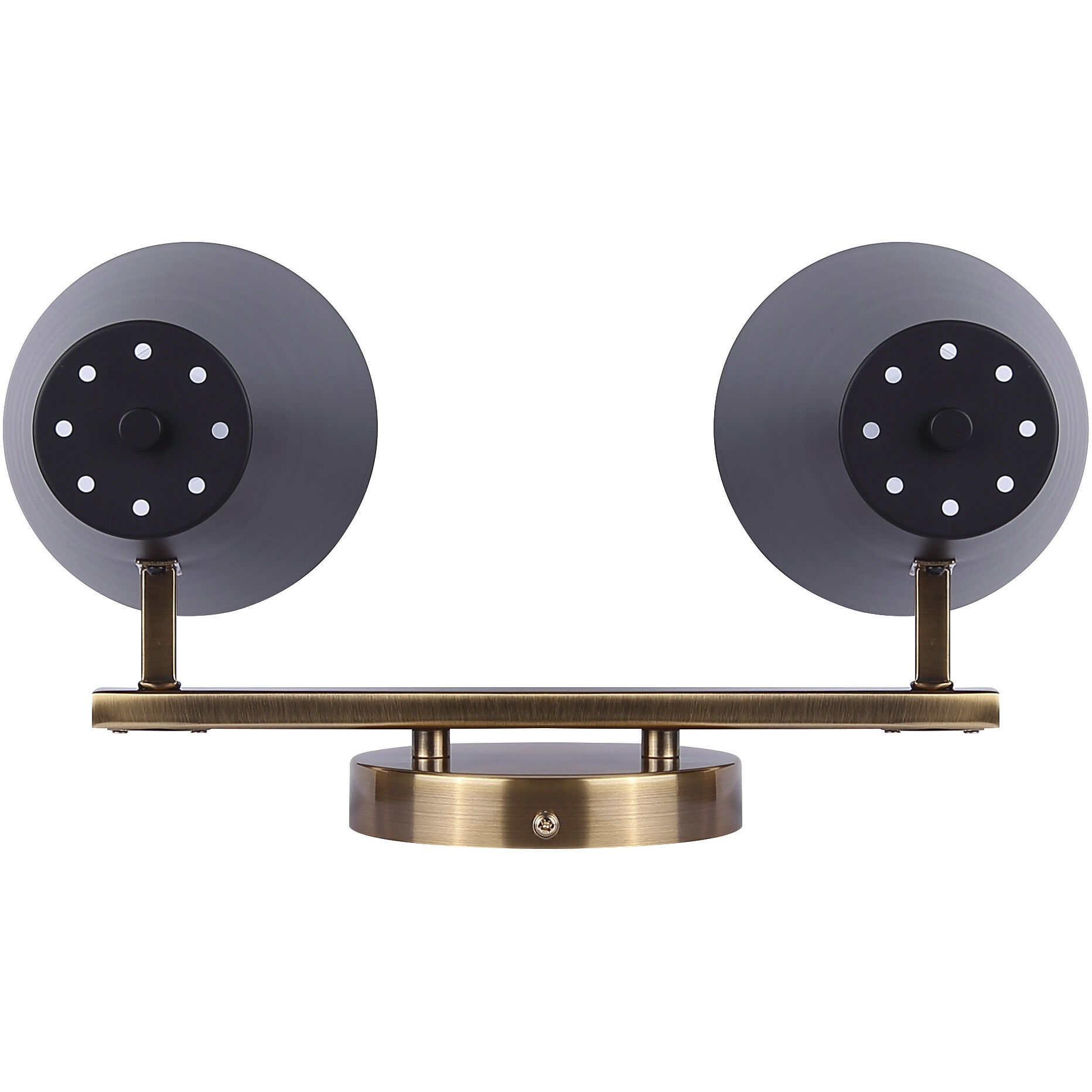 Harken 2 Light 15.5 inch Matte Black and Gold Vanity Light Wall Light