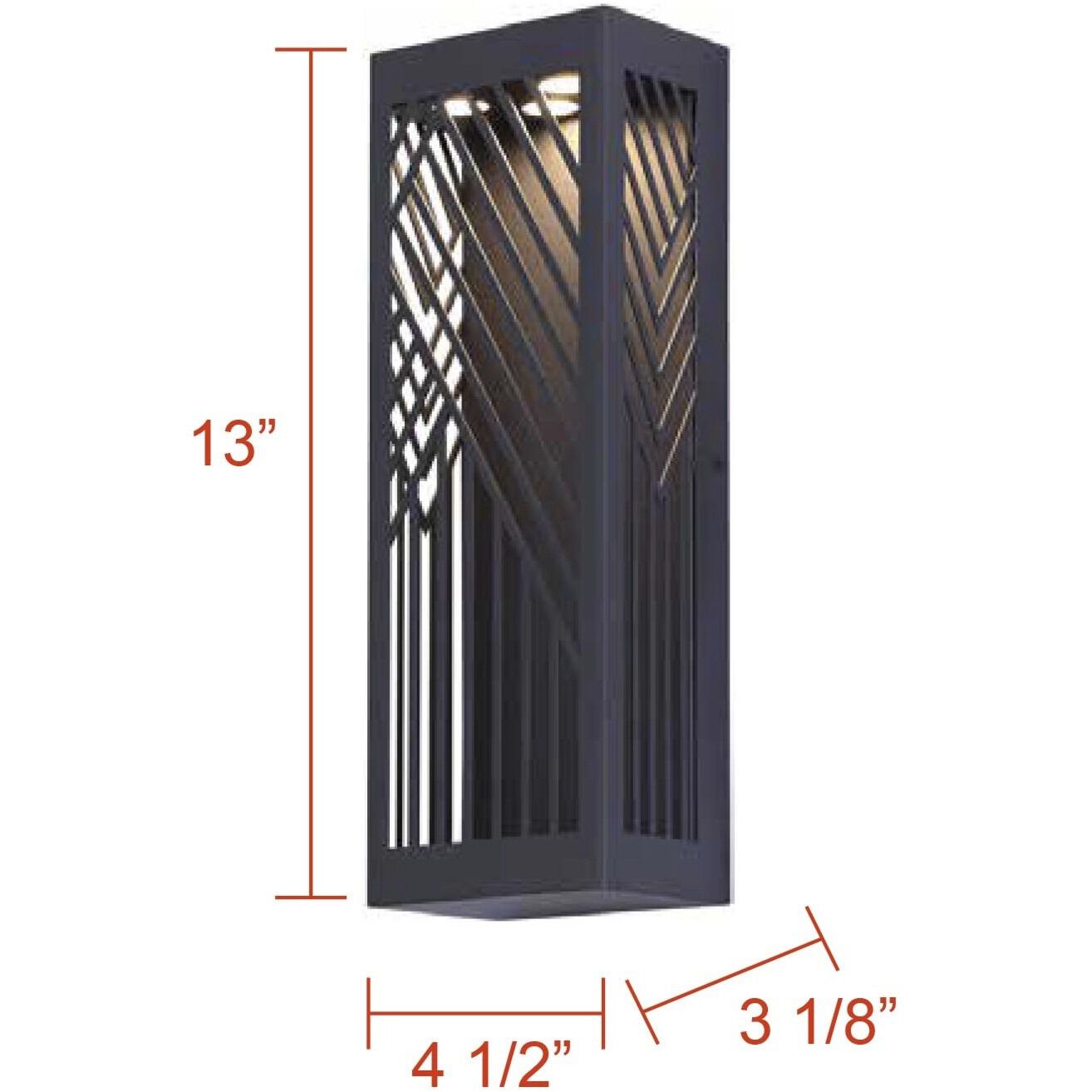 Zene LED 3.13 inch Black Outdoor Lantern