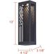 Zene LED 3.13 inch Black Outdoor Lantern