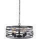 Madison 5 Light 22 inch Black Pendant Ceiling Light