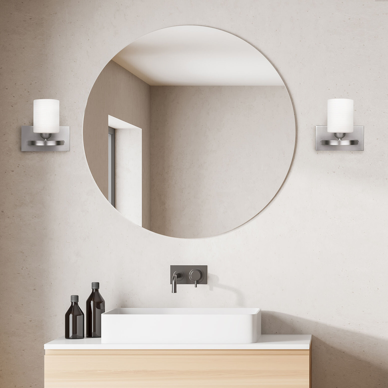 Madison 1 Light 8 inch Brushed Pewter Vanity Light Wall Light