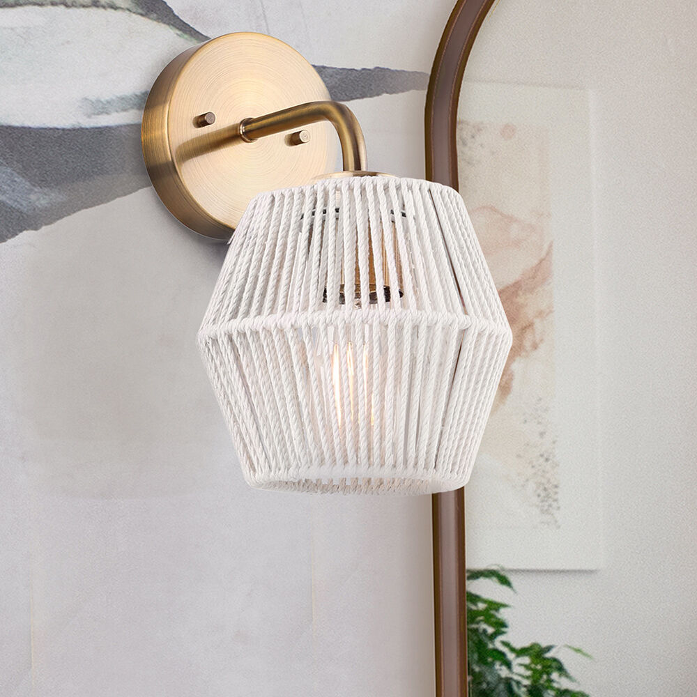 Willow 1 Light 7.25 inch Gold Vanity Light Wall Light