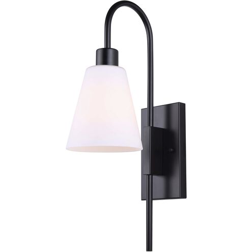 Wyler 1 Light 9.63 inch Black Vanity Light Wall Light