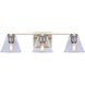 Berklie 3 Light 25.5 inch Gold Vanity Light Wall Light
