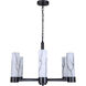Kristella 6 Light 26 inch Matte Black Chandelier Ceiling Light