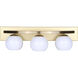 Monroe 3 Light 24 inch Gold Vanity Light Wall Light