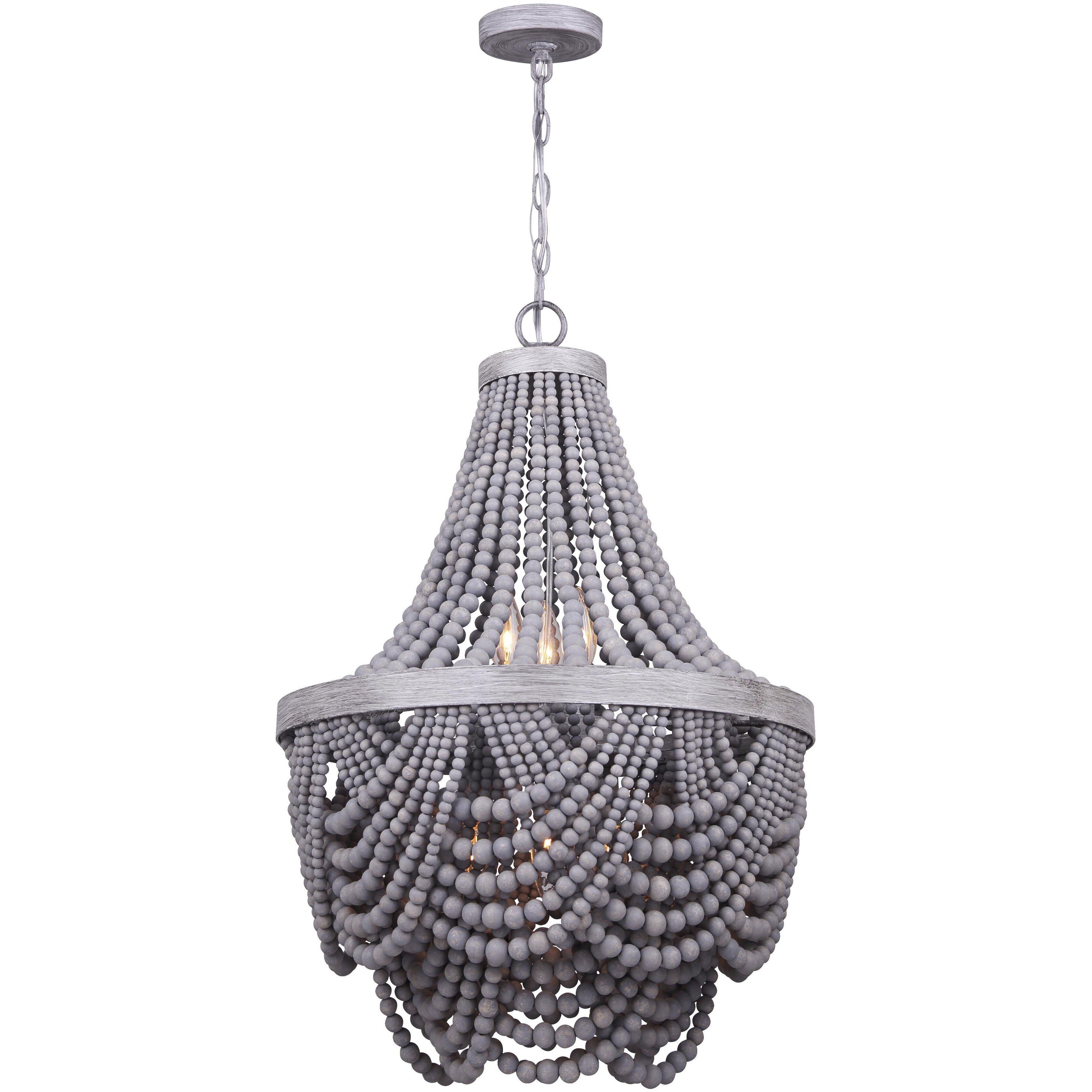 Madison 6 Light 19 inch Gray Chandelier Ceiling Light
