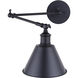 Madison 1 Light 7 inch Black Wall Light