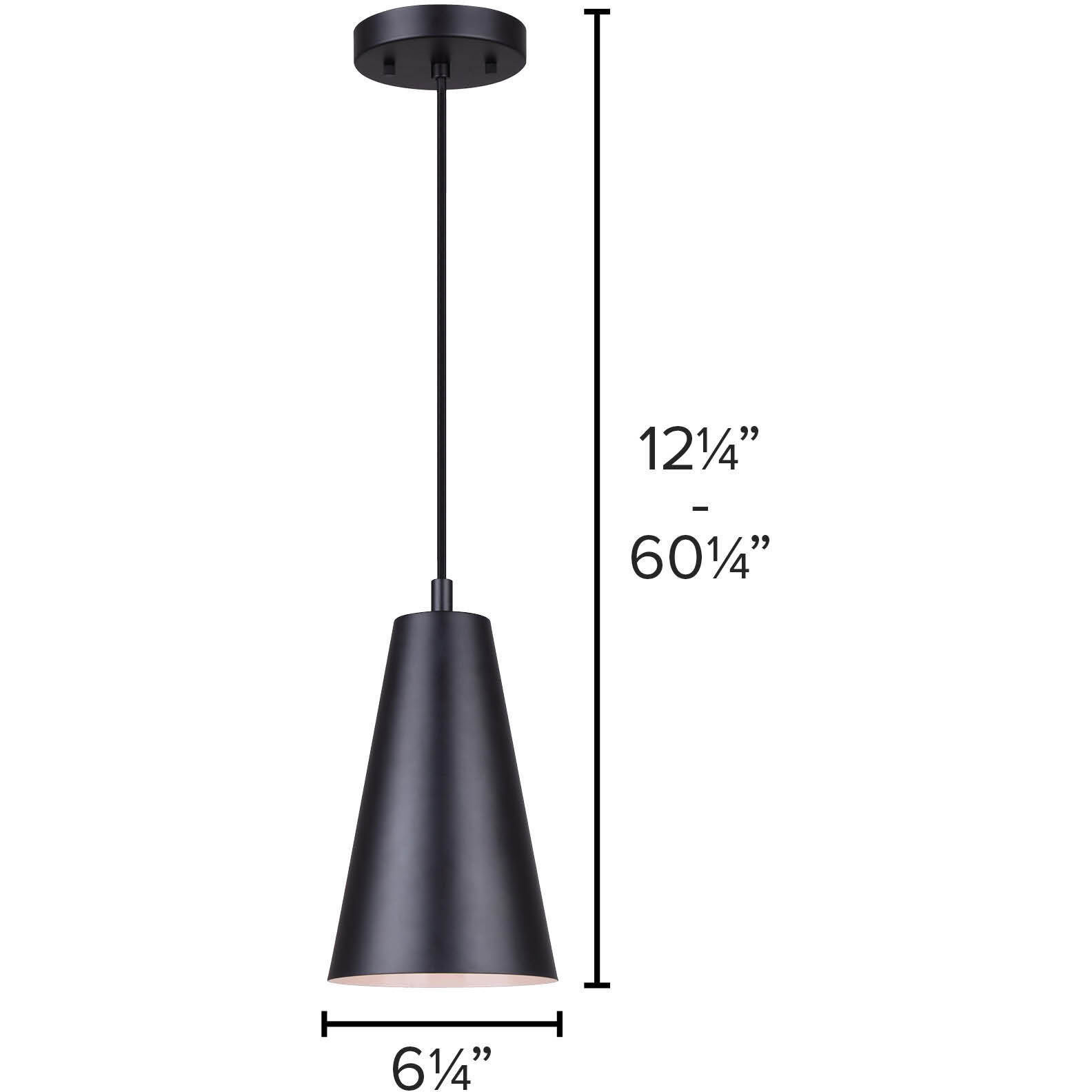 Orli 1 Light 6 inch Matte Black Pendant Ceiling Light