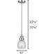 Carson 1 Light 5 inch Brushed Nickel Pendant Ceiling Light