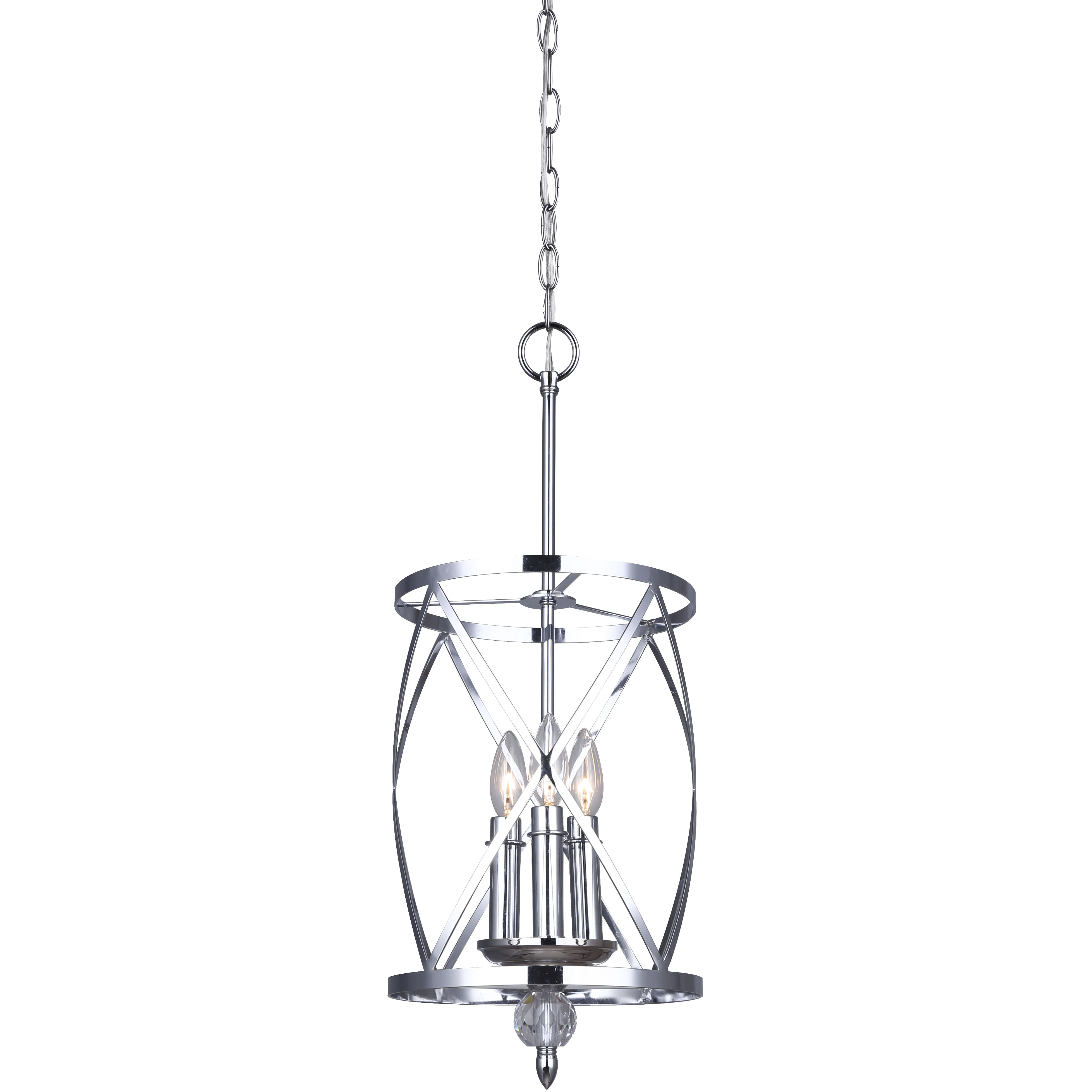 Madison 3 Light 10 inch Chrome Chandelier Ceiling Light