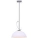 Mack 1 Light 13 inch Brushed Nickel Pendant Lighting Ceiling Light