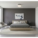Britton 1 Light 9 inch Matte Black Flush Mount Ceiling Light in Flat Opal Glass
