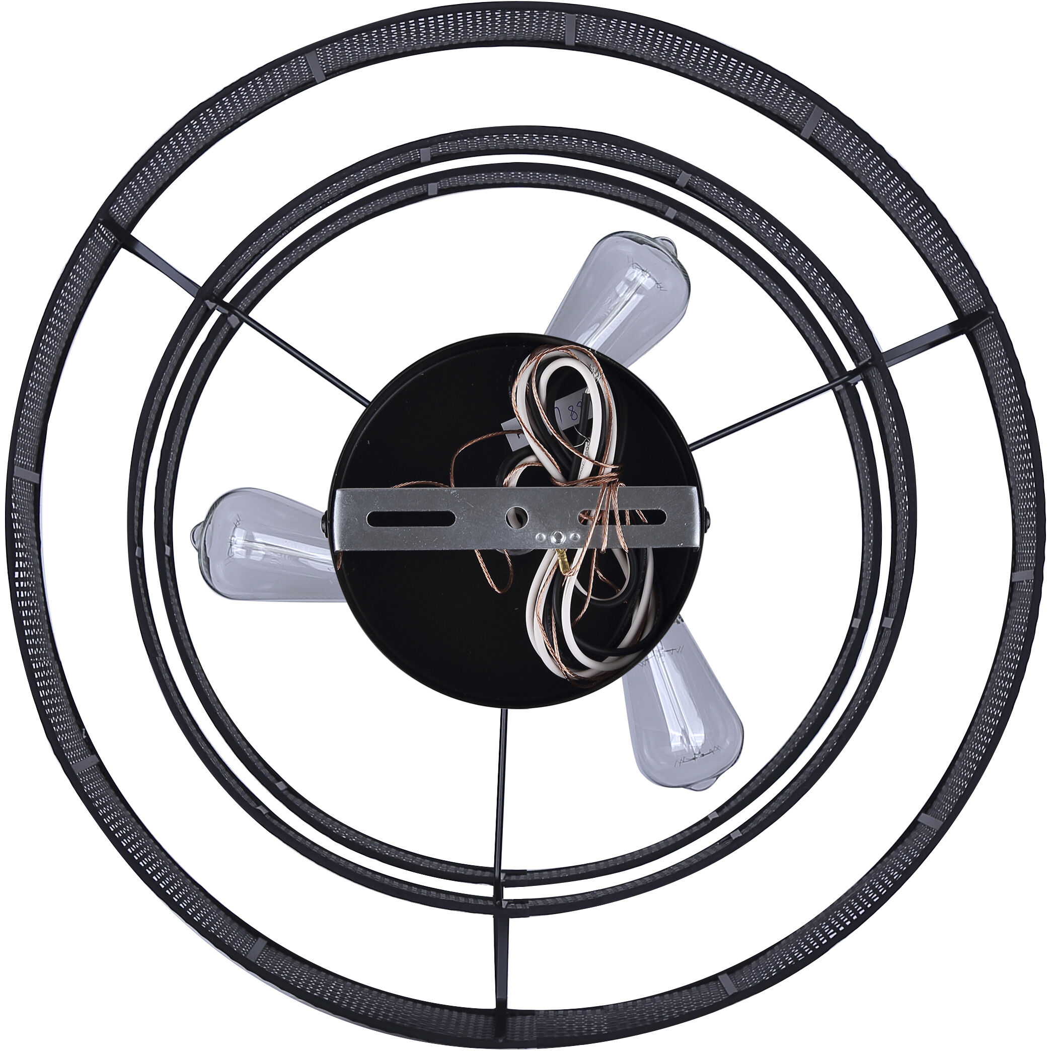 Bellamy 3 Light 22 inch Black Chandelier Ceiling Light in Black Rattan